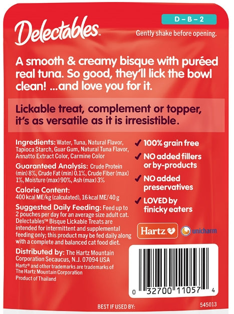 Hartz Delectables Bisque Lickable Treat for Cats Tuna
