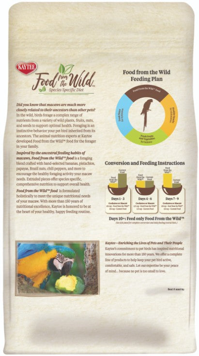 Kaytee Food From The Wild Macaw Food For Digestive Health