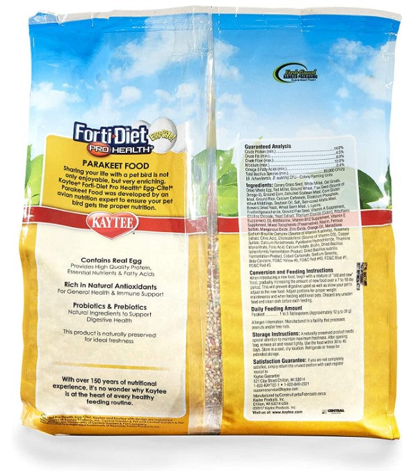 Kaytee Forti Diet Pro Health Egg-Cite! Healthy Support Diet Parakeet