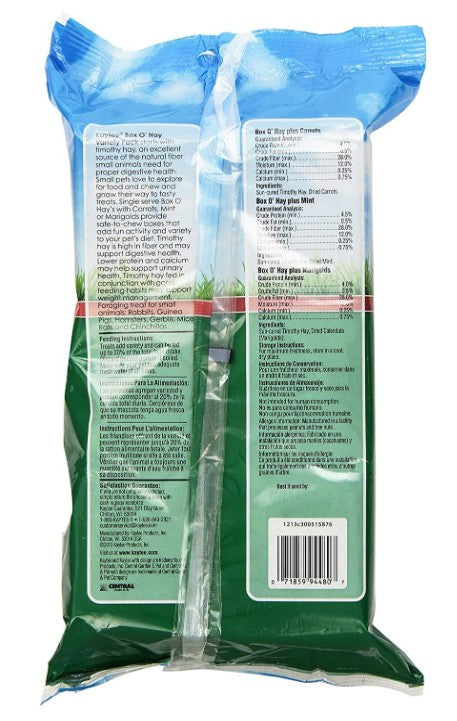 Kaytee Box O Hay Variety Pack Carrot, Mint and Marigold