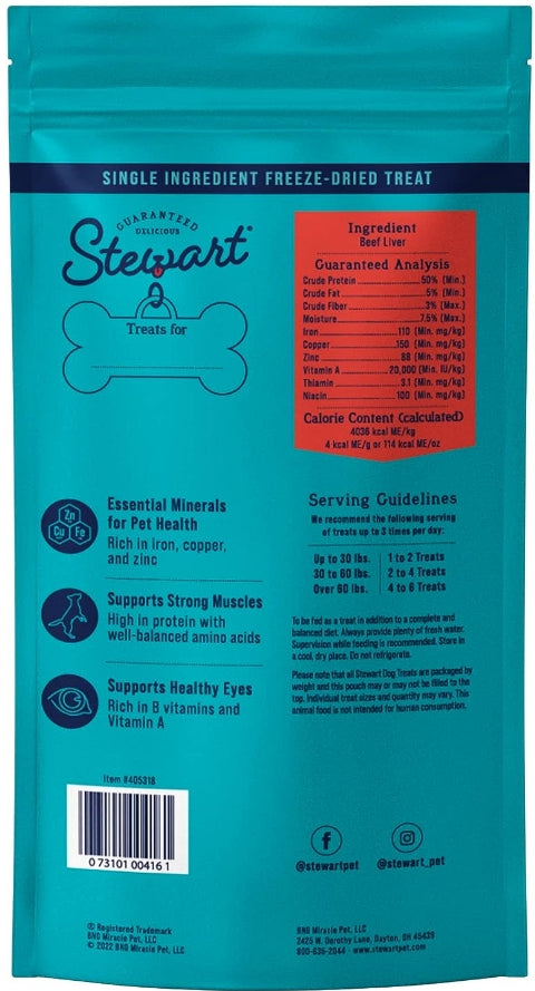 Stewart Beef Liver Freeze Dried Dog Training Treats