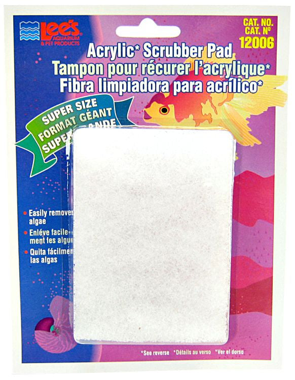 Lees Acrylic Scrubber Pad Easily Removes Algae from Aquariums or Terrariums
