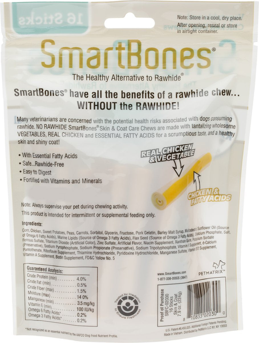 SmartBones Skin and Coat Care Sticks with Chicken