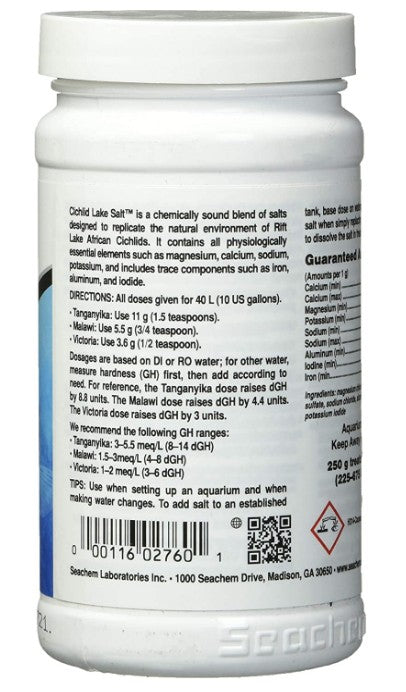 Seachem Cichlid Lake Salt Replicates the Environment of African Cichlids for Aquariums