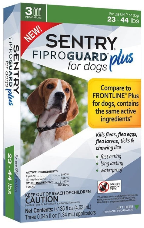 Sentry FiproGuard Plus IGR Flea and Tick Control for Medium Dogs