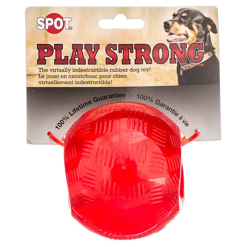Spot Play Strong Rubber Ball Dog Toy Red