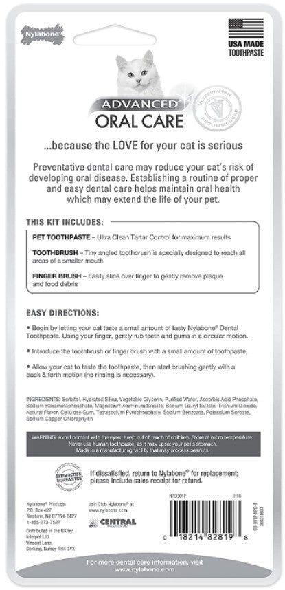 Nylabone Advanced Oral Care Cat Dental Kit