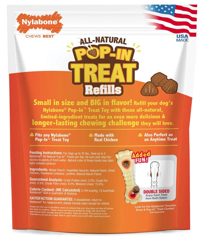 Nylabone Pop-In Treat Refills for Power Chew Treat Toy Combo