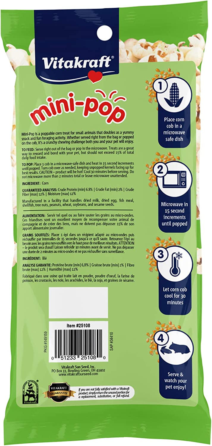 Vitakraft Mini-Pop Indian Corn Treat for Small Animals