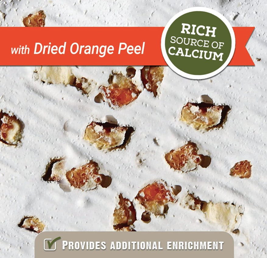 HARI Orange Peel Mineral Block for Small Birds