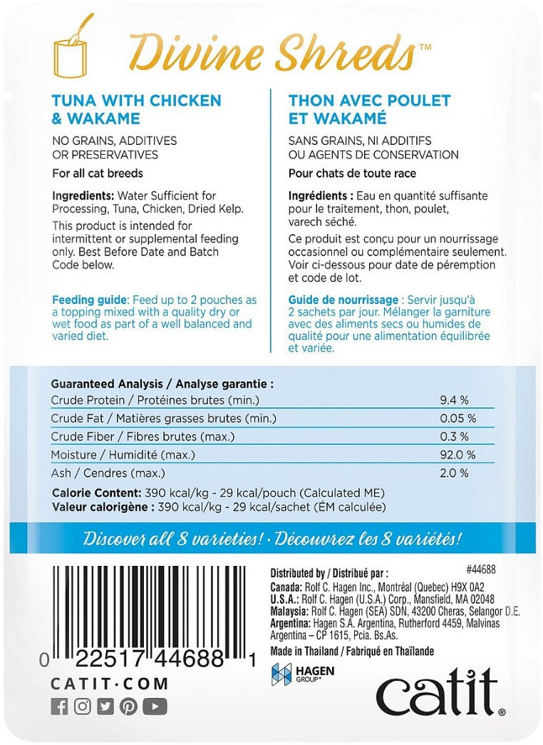 Catit Divine Shreds Tuna with Chicken and Wakame