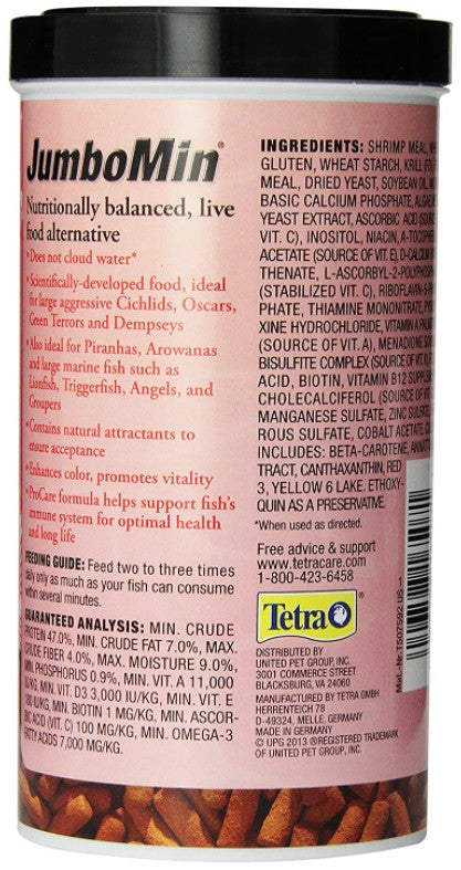 Tetra JumboMin Large Floating Sticks Nutritionally Balanced Fish Food for Monster Fish