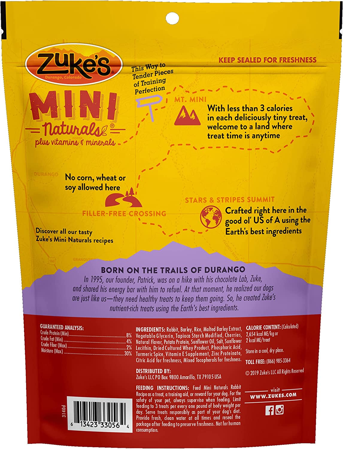 Zukes Mini Naturals Dog Treats Rabbit Recipe