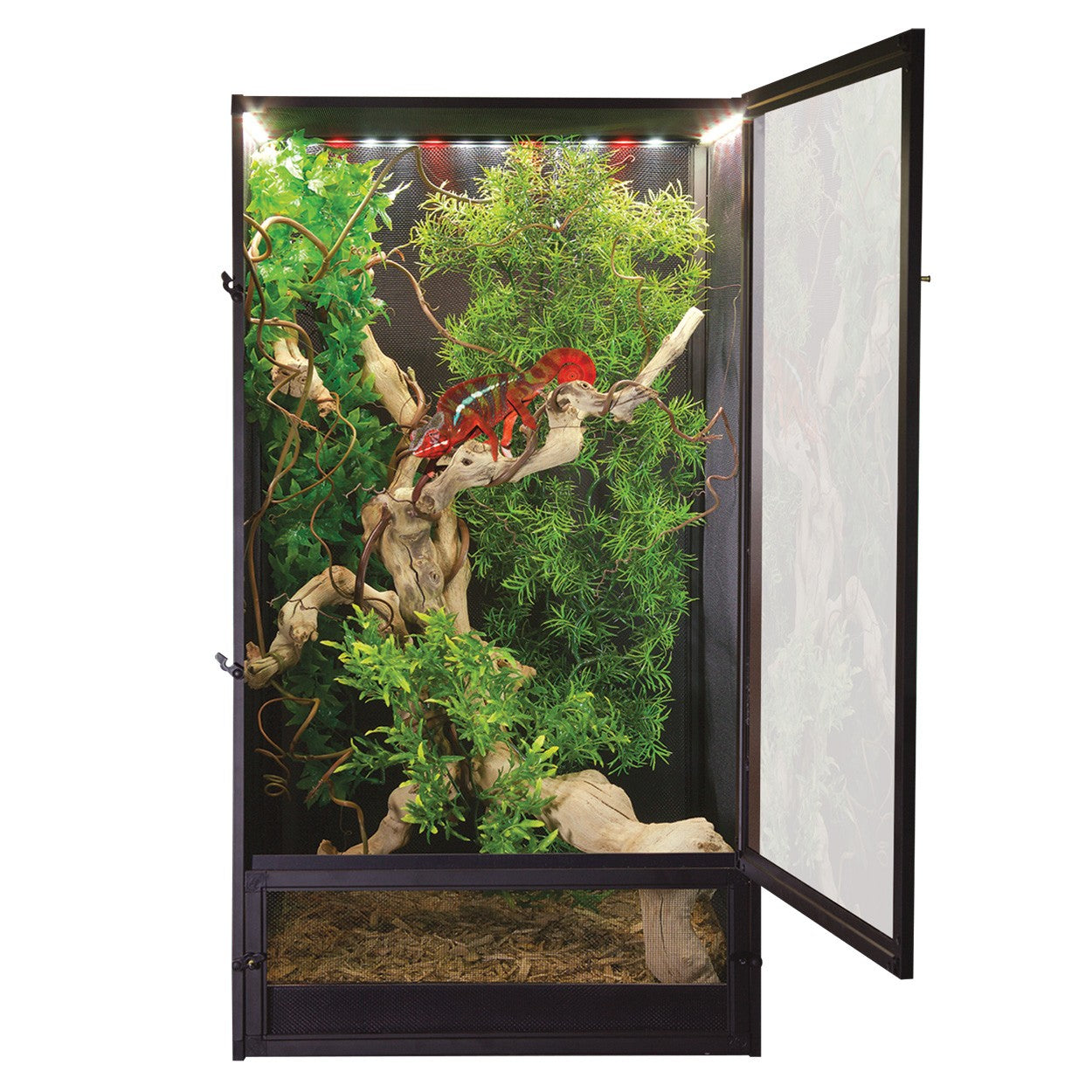 Zoo Med ReptiBreeze LED Deluxe Open Air Aluminum Screen Habitat