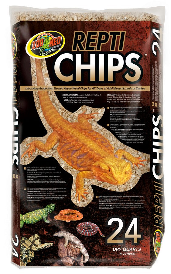 Zoo Med Repti Chips Aspen Wood Chips for Desert Lizards and Snakes