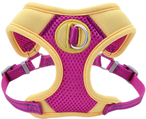 Coastal Pet Pro Reflective Mesh Dog Harness Purple with Yellow 5/8"