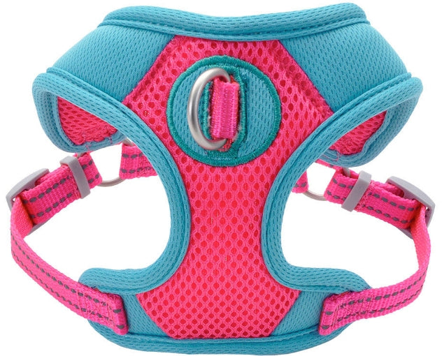 Coastal Pet Pro Reflective Mesh Dog Harness Fuchsia with Teal 1"