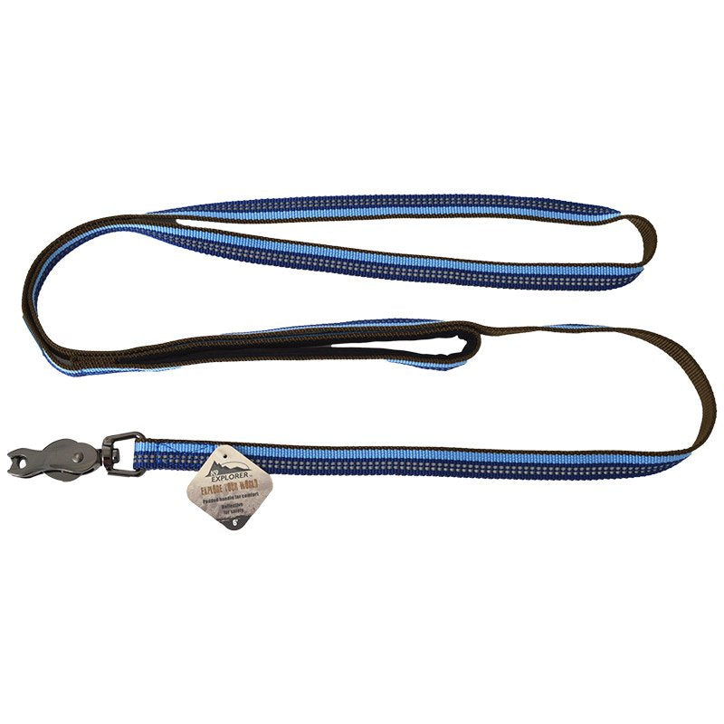 Coastal Pet K9 Explorer Reflective Leash with Scissor Snap Sapphire