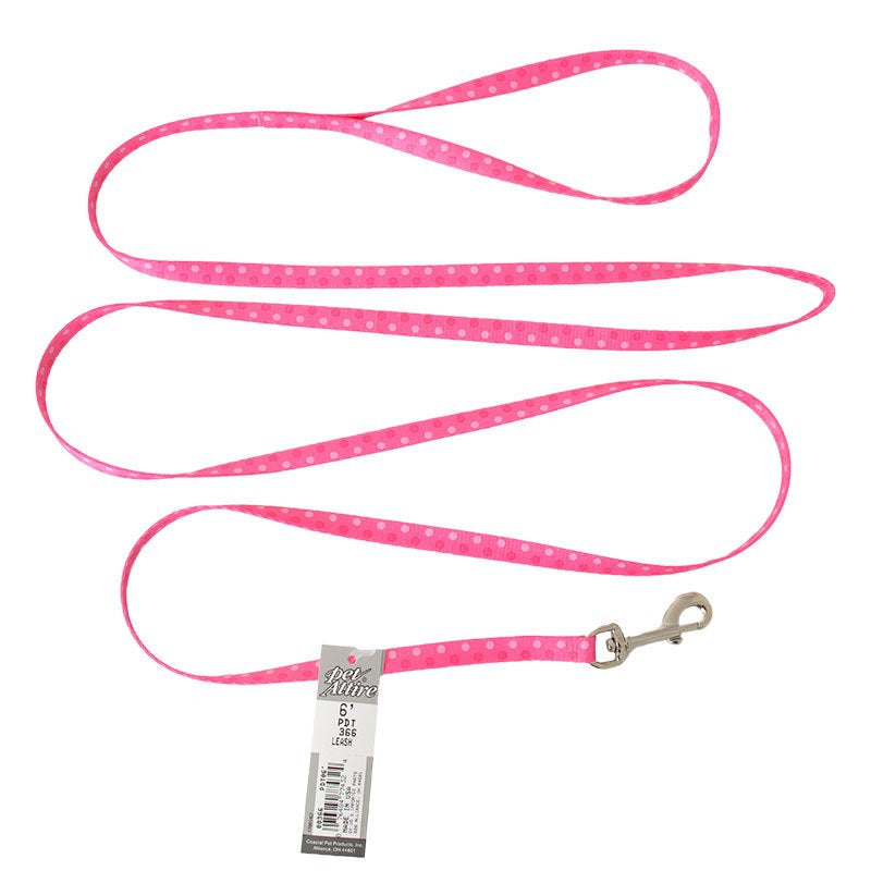 Coastal Pet Styles Dog Leash Polka Dot Pink