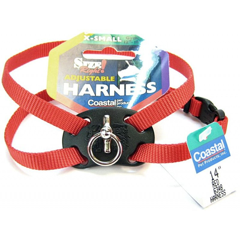 Coastal Pet Size Right Nylon Adjustable Dog Harness Red