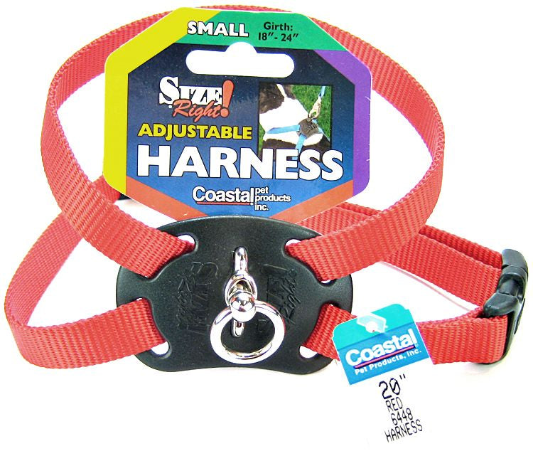 Coastal Pet Size Right Nylon Adjustable Dog Harness Red