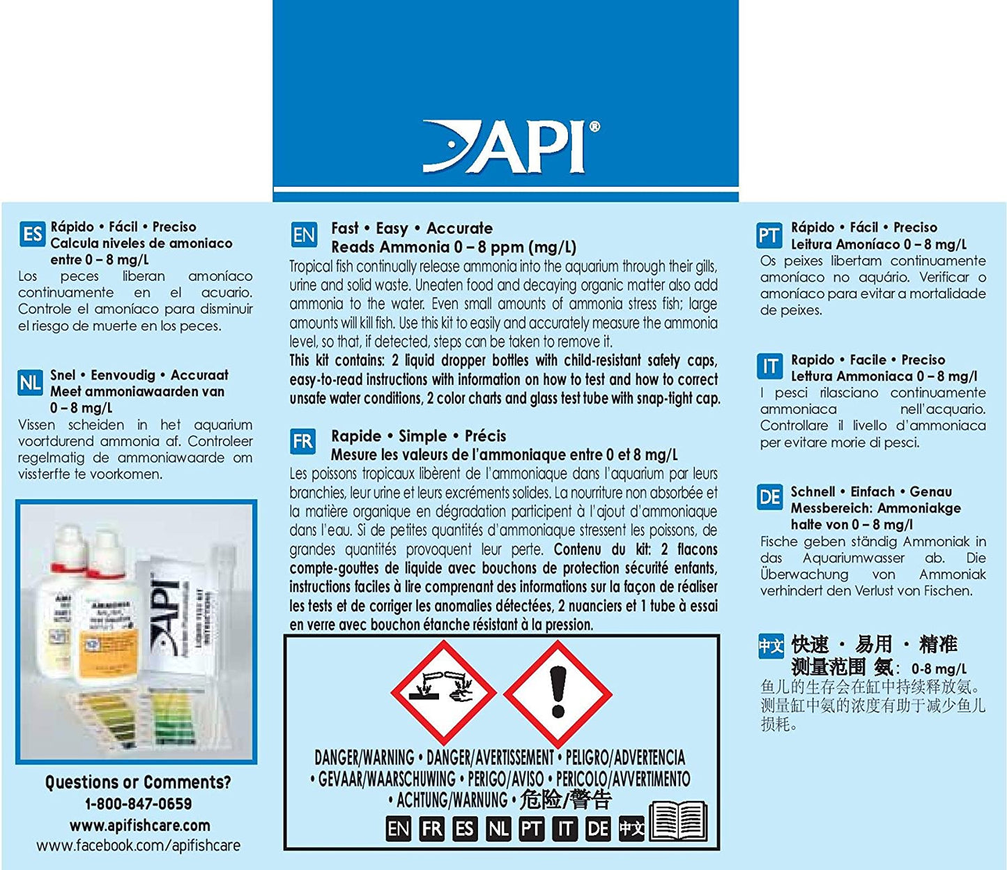 API Ammonia NH3/NH4+ Test Kit