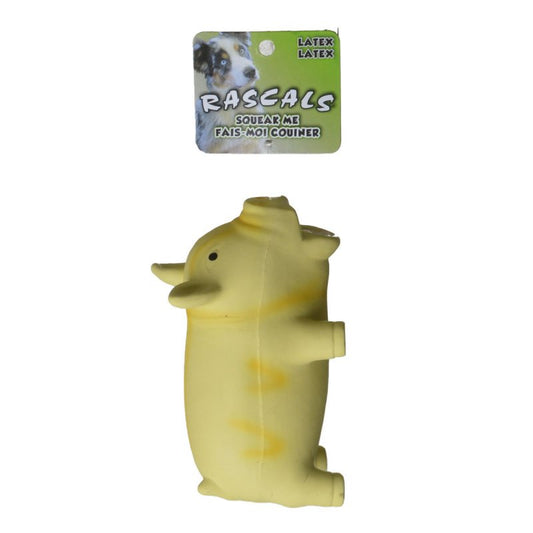 Coastal Pet Rascals Latex Grunting Pig Dog Toy Yellow