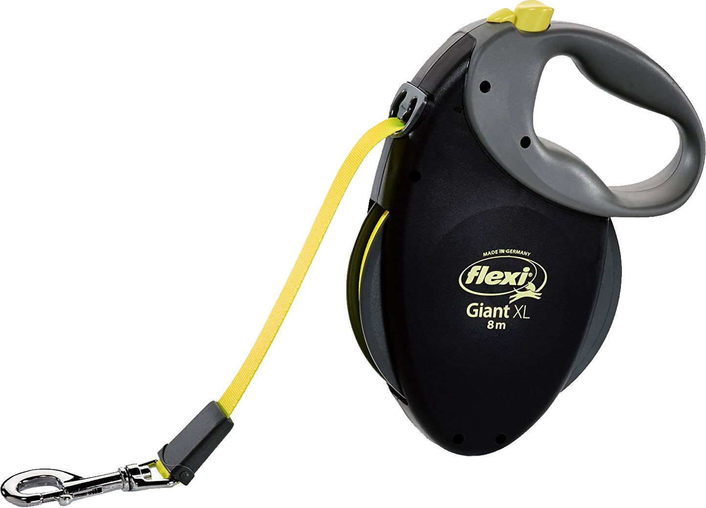 Flexi Giant Retractable Tape Dog Leash Black / Neon