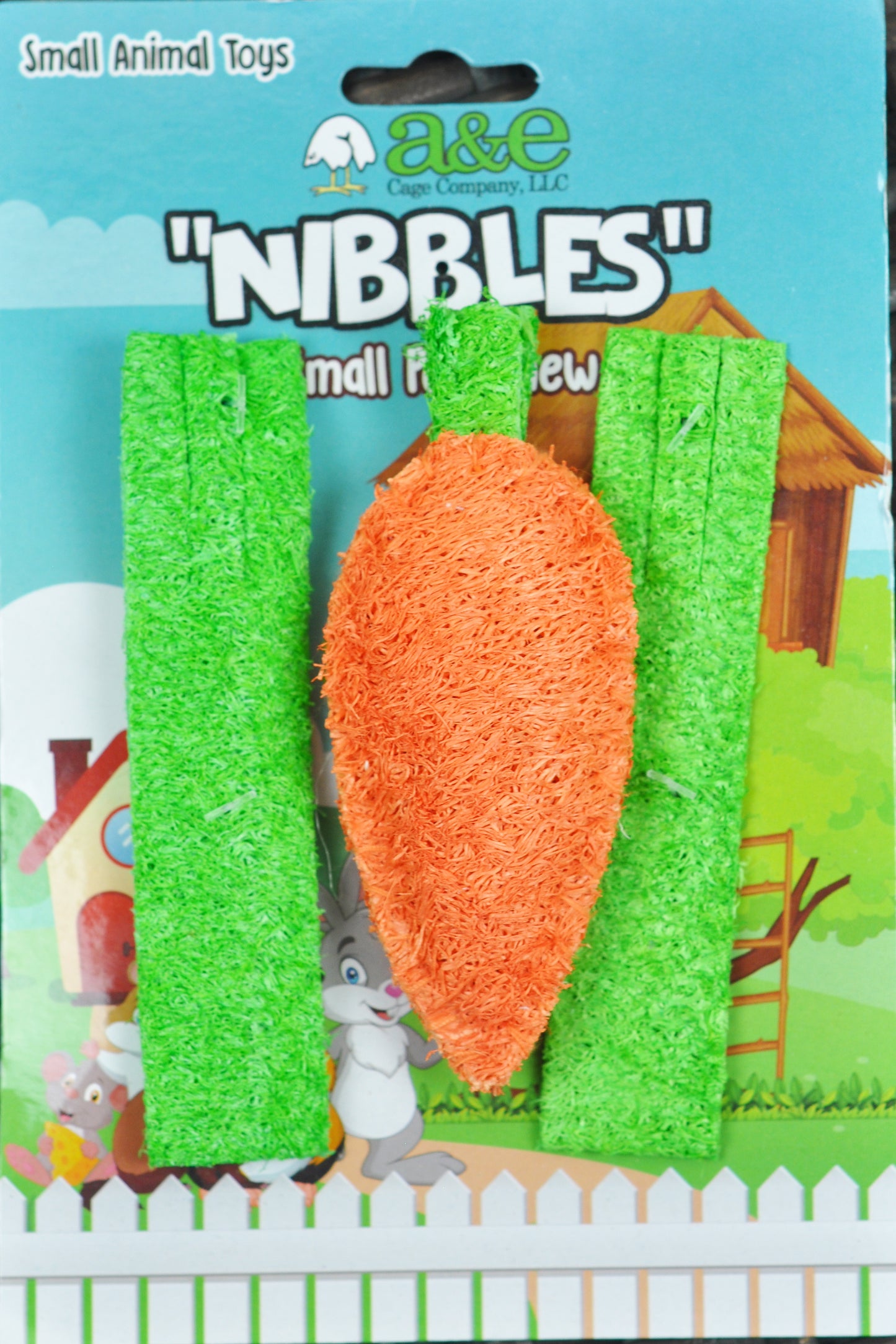 AE Cage Company Nibbles Carrot and Celery Loofah Chew Toys