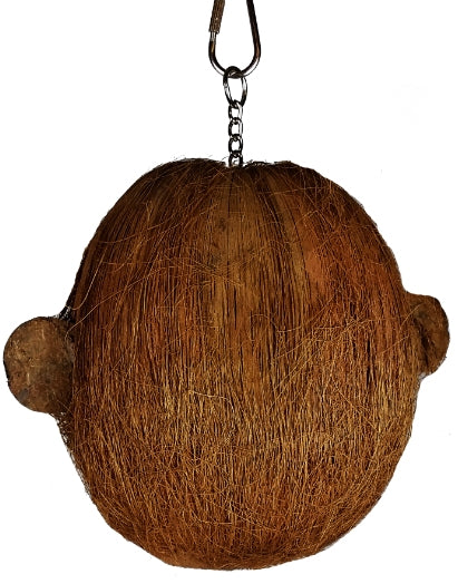 AE Cage Company Java Wood Coco Monkey Head for Birds