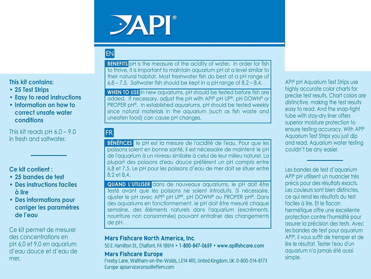 API pH Test Strips for Freshwater and Saltwater Aquariums