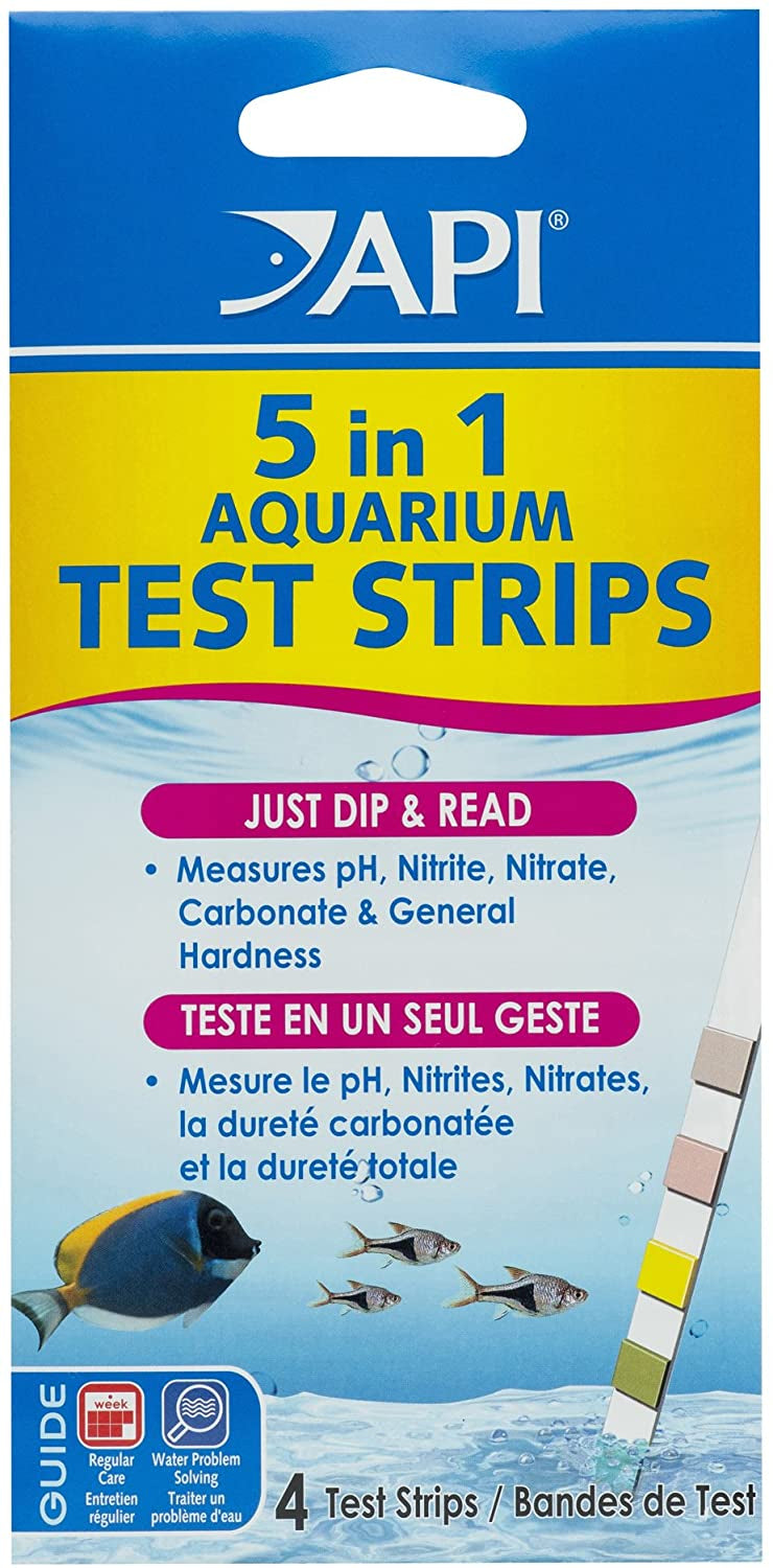 API 5 in 1 Aquarium Test Strips for Freshwater and Saltwater Aquariums