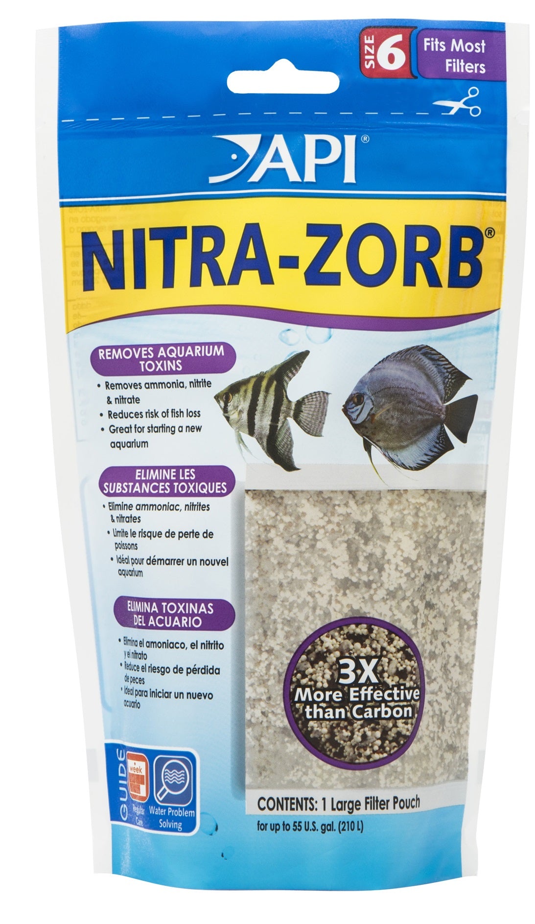 API Nitra-Zorb Removes Aquarium Toxins Size 6