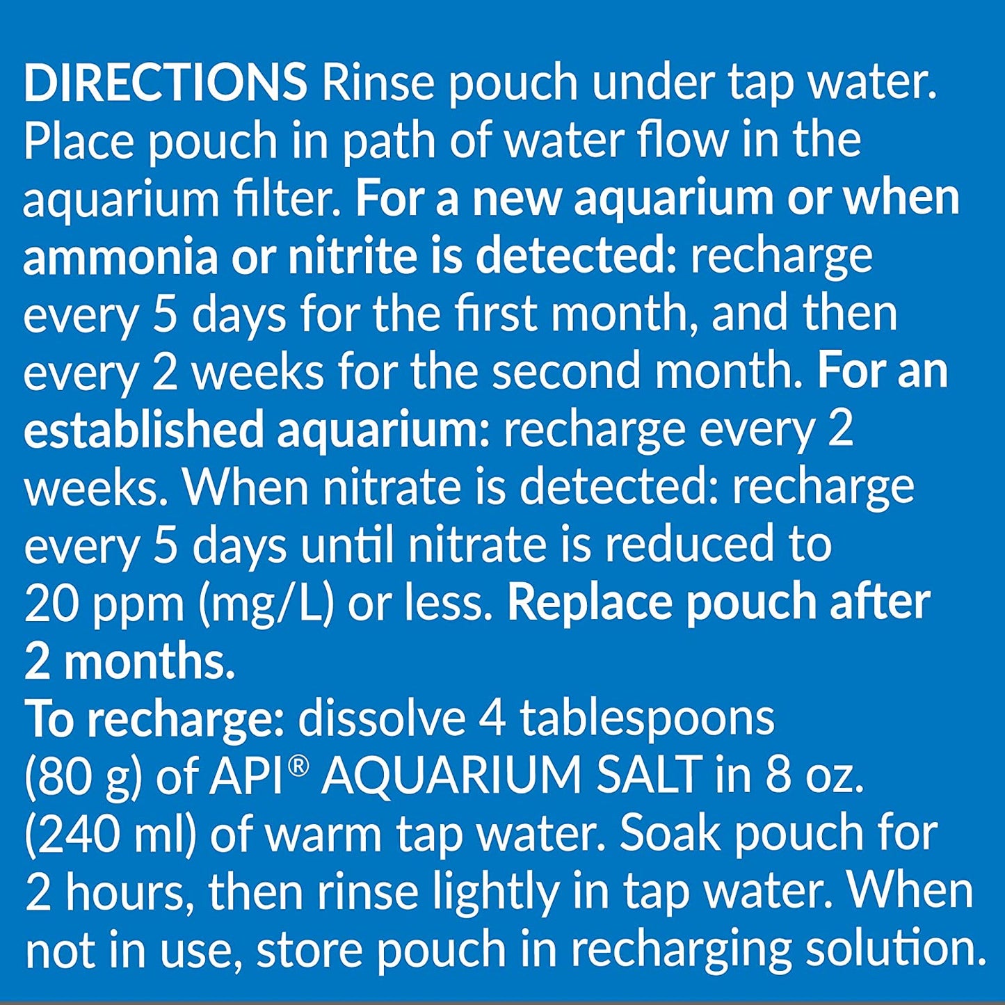 API Nitra-Zorb Removes Aquarium Toxins Size 6