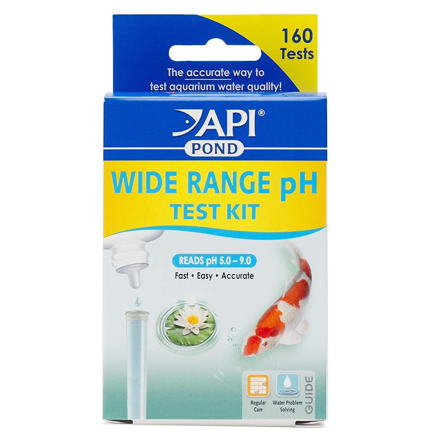 API Pond Wide Range pH Test Kit Reads pH 5.0 to 9.0