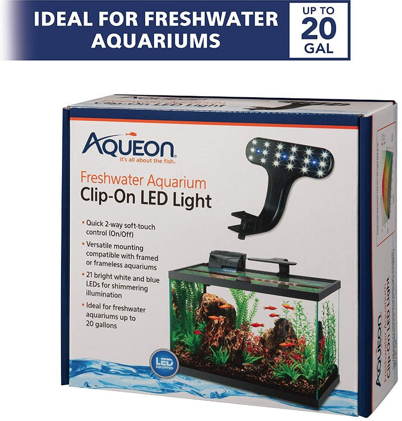 Aqueon Freshwater Aquarium Clip-On LED Light