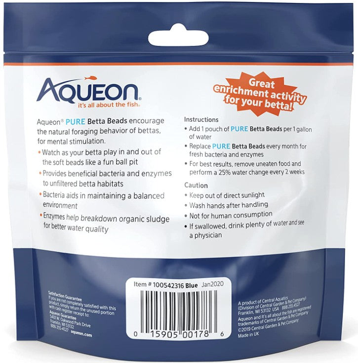 Aqueon Pure Betta Beads Blue