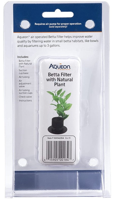 Aqueon Betta Filter with Natural Plant