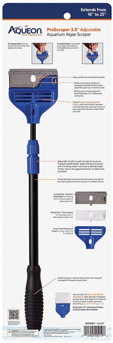 Aqueon ProScraper 3.0 Adjustable Aquarium Algae Scraper