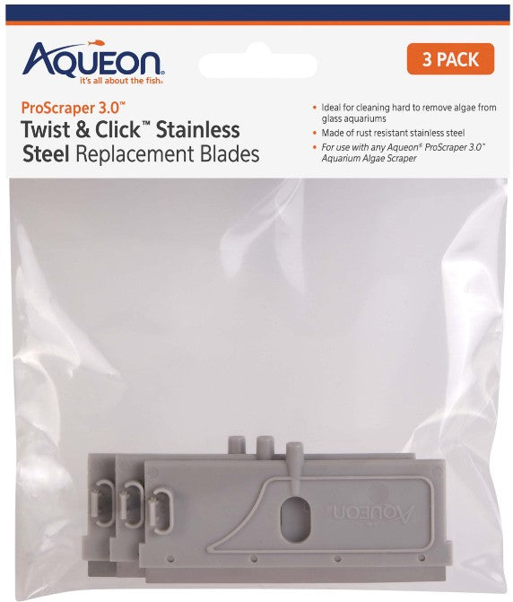 Aqueon ProScraper 3.0 Twist and Click Stainless Steel Replacement Blades