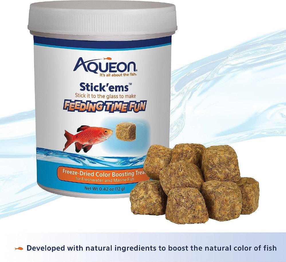 Aqueon Stick'ems Freeze Dried Color Boosting Treat for Fish