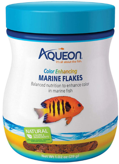 Aqueon Color Enhancing Marine Flakes Fish Food