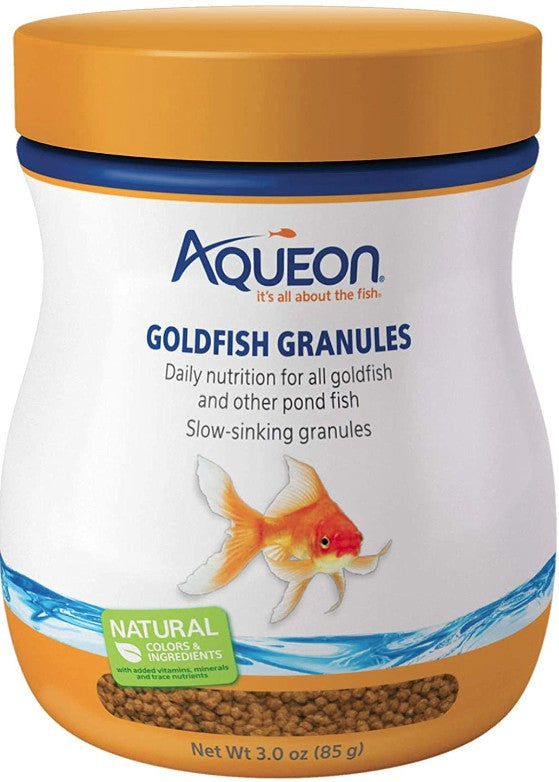 Aqueon Goldfish Granules Slow Sinking Fish Food Daily Nutrition for All Goldfish and Other Pond Fish