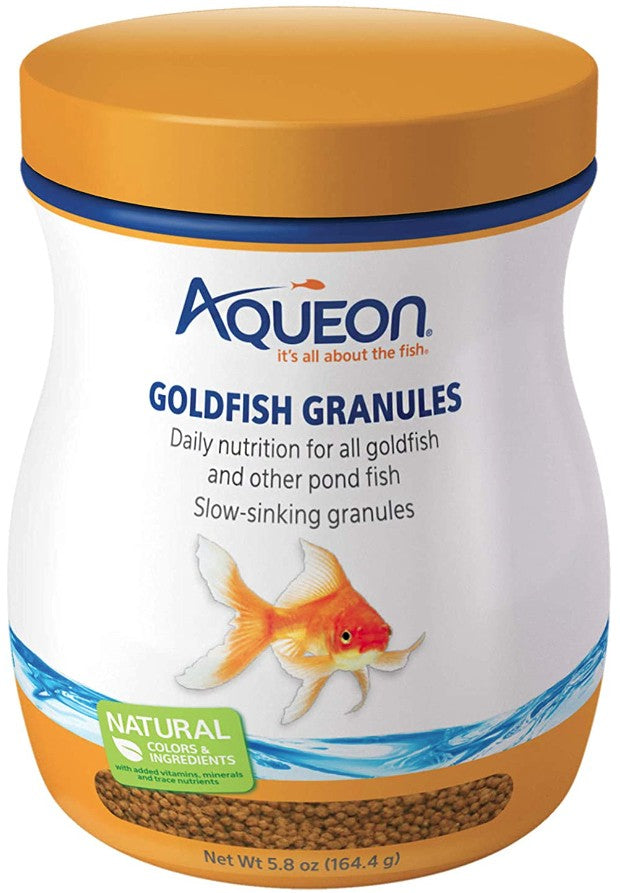 Aqueon Goldfish Granules Slow Sinking Fish Food Daily Nutrition for All Goldfish and Other Pond Fish