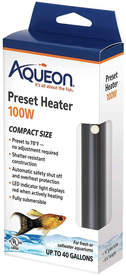 Aqueon Preset Heater for Aquariums Compact Size