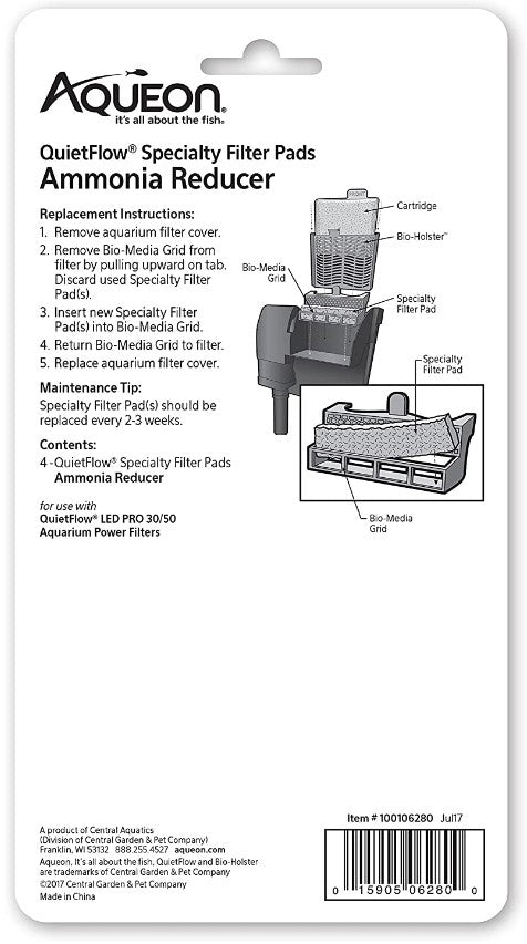 Aqueon Ammonia Reducer for QuietFlow LED Pro Power Filter 30/50