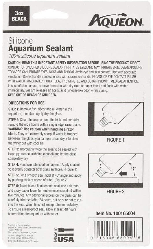 Aqueon Silicone Aquarium Sealant Black