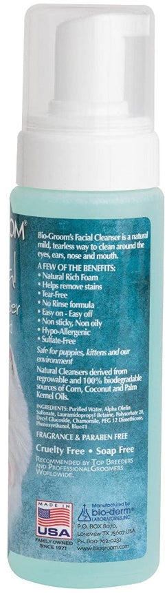 Bio Groom Facial Foam Tearless Cleanser for Dogs