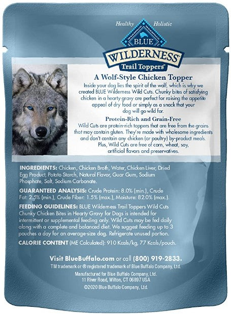 Blue Buffalo Wilderness Trail Toppers Wild Cuts Chicken in Gravy