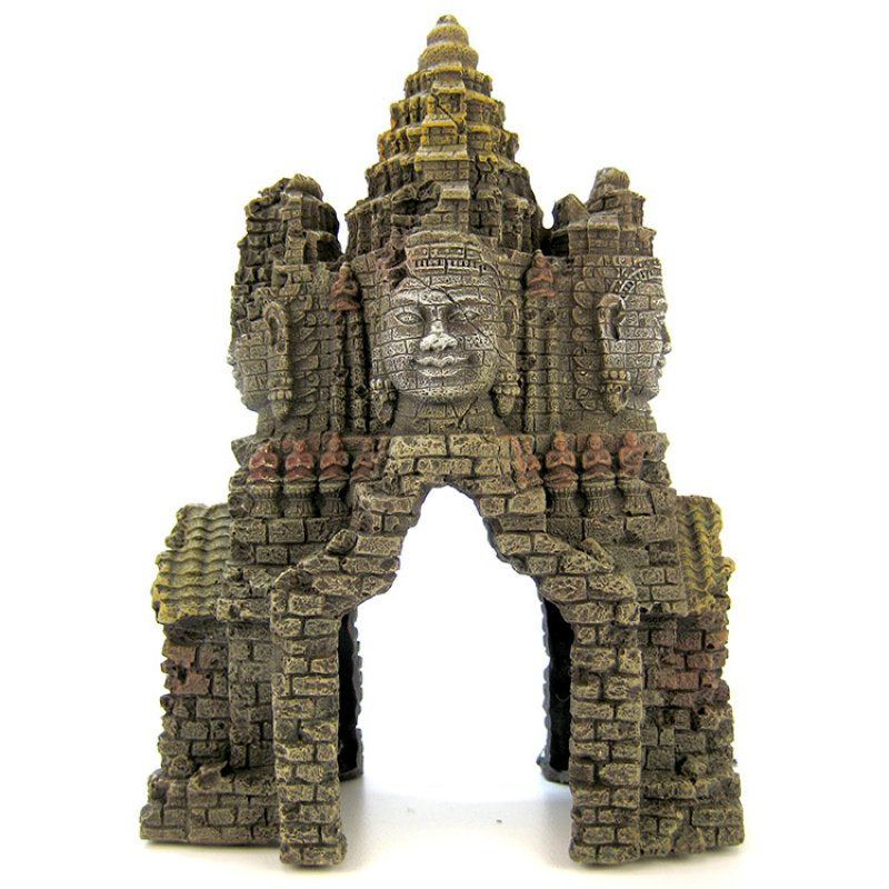 Blue Ribbon Exotic Environments Angkor Wat Temple Gate Aquarium Ornament